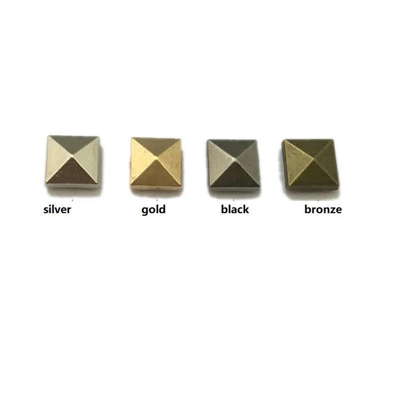 

500pcs/lot NEW square bag rivet Luggage Leather metal Craft Solid Screw Rivet leather belts strap buckle Rivets with screw
