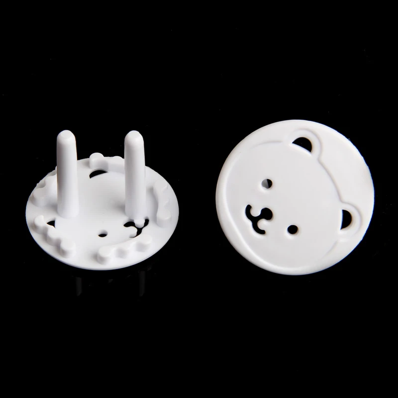 

Thickened Round Head Baby Bear EU Power Socket Electrical Outlet for Kids Safety Guard Protection Anti Shock Plug Cover J75