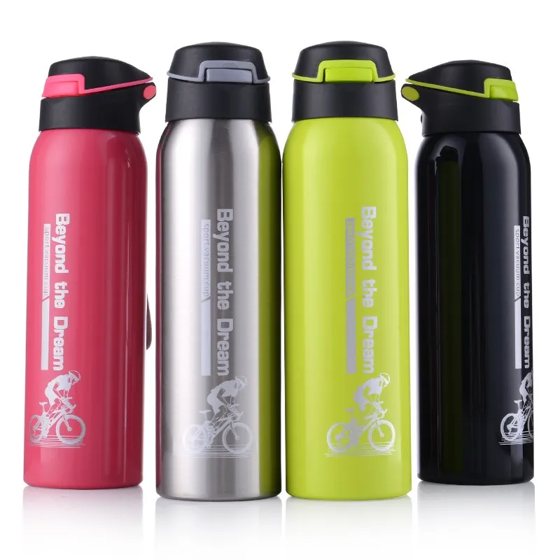 Bpa-Free 500 мл изолированные вакуумные фляги для путешествий, спорта, велосипеда, термосы, соломенная чашка, портативный веревочный термос, соломенная бутылка для воды, кофейная кружка