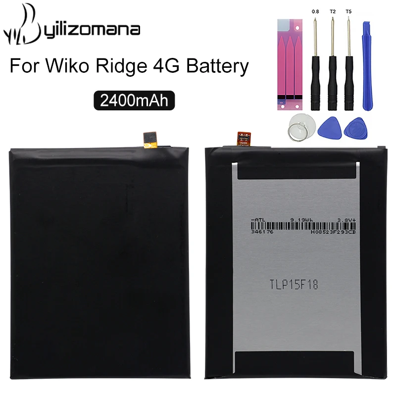 

YILIZOMANA Original Replacement Phone Battery 2400mAh Batteries For Wiko Ridge 4G Wiko Rainbow Up 4G Dual SIM LTE CS-WKR005SL