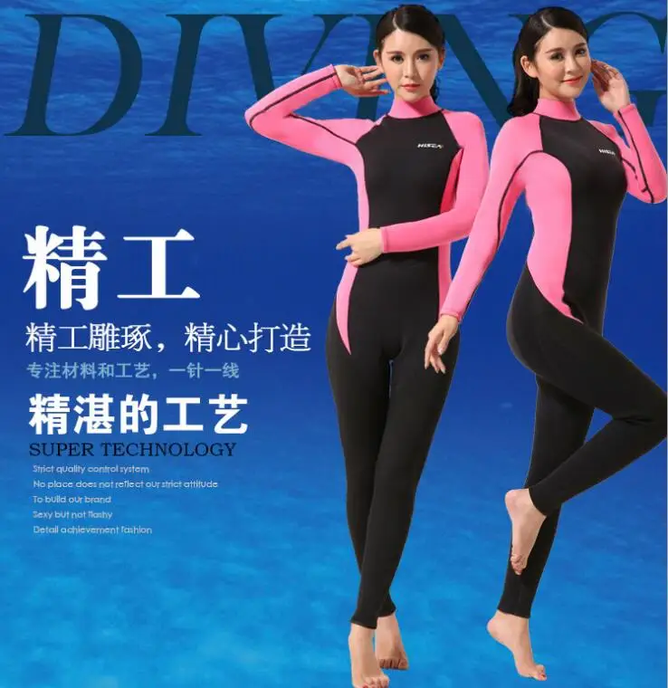 Women Neoprene Scuba Diving Suit Winter Warm Swimming Suit Snorkling
