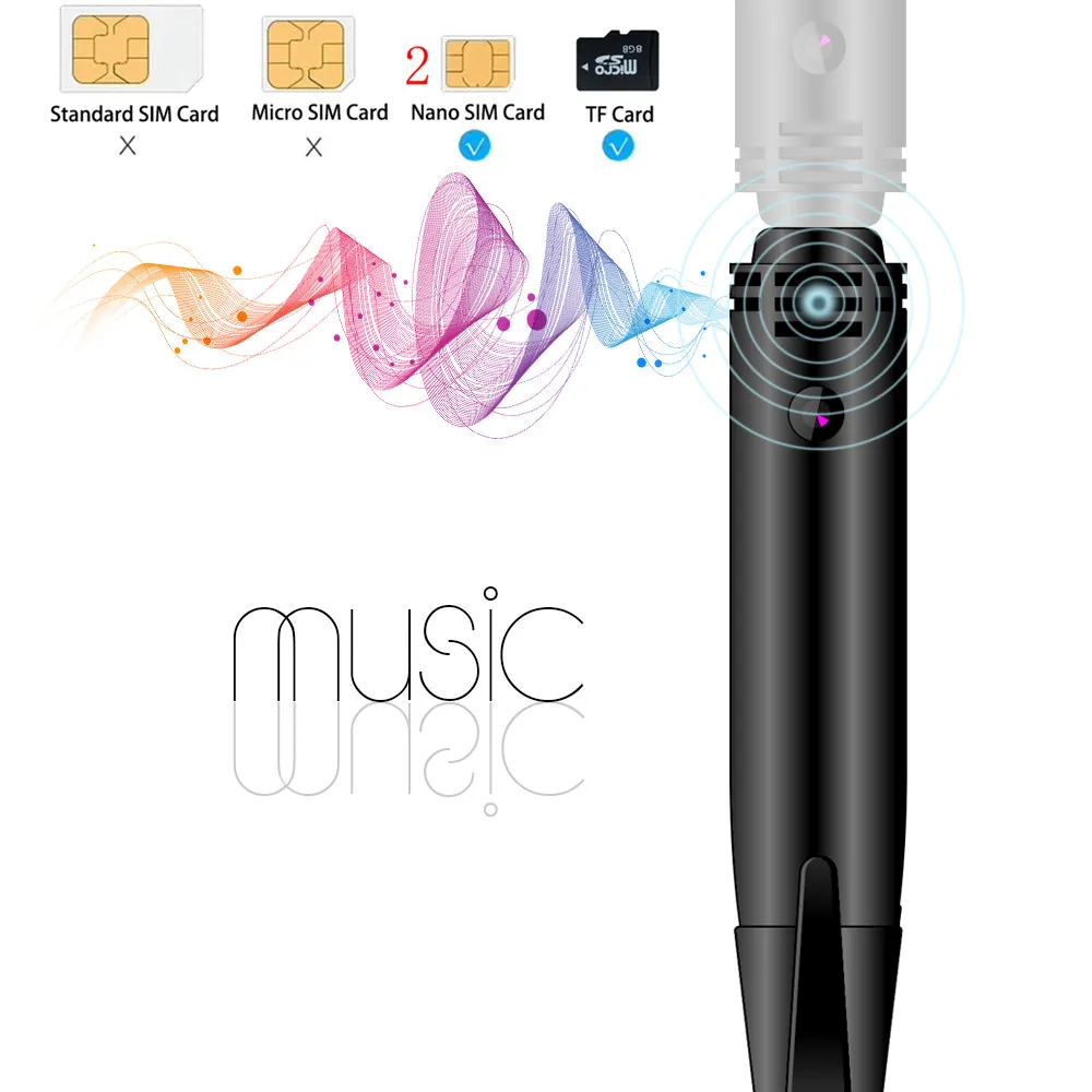 Мини-ручка для мобильных телефонов 0,9", миниатюрный экран, GSM, две sim-карты, камера, фонарик, Bluetooth, набор номера, мобильный телефон с записывающей ручкой, SERVO K07