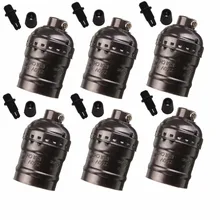 6 шт E27 выключатель света разъем, металлический корпус Эдисон подвесной светильник в стиле ретро держатель для лампы Тест гнездо для ЖК-экрана, промышленные винтажные изделия ручной работы