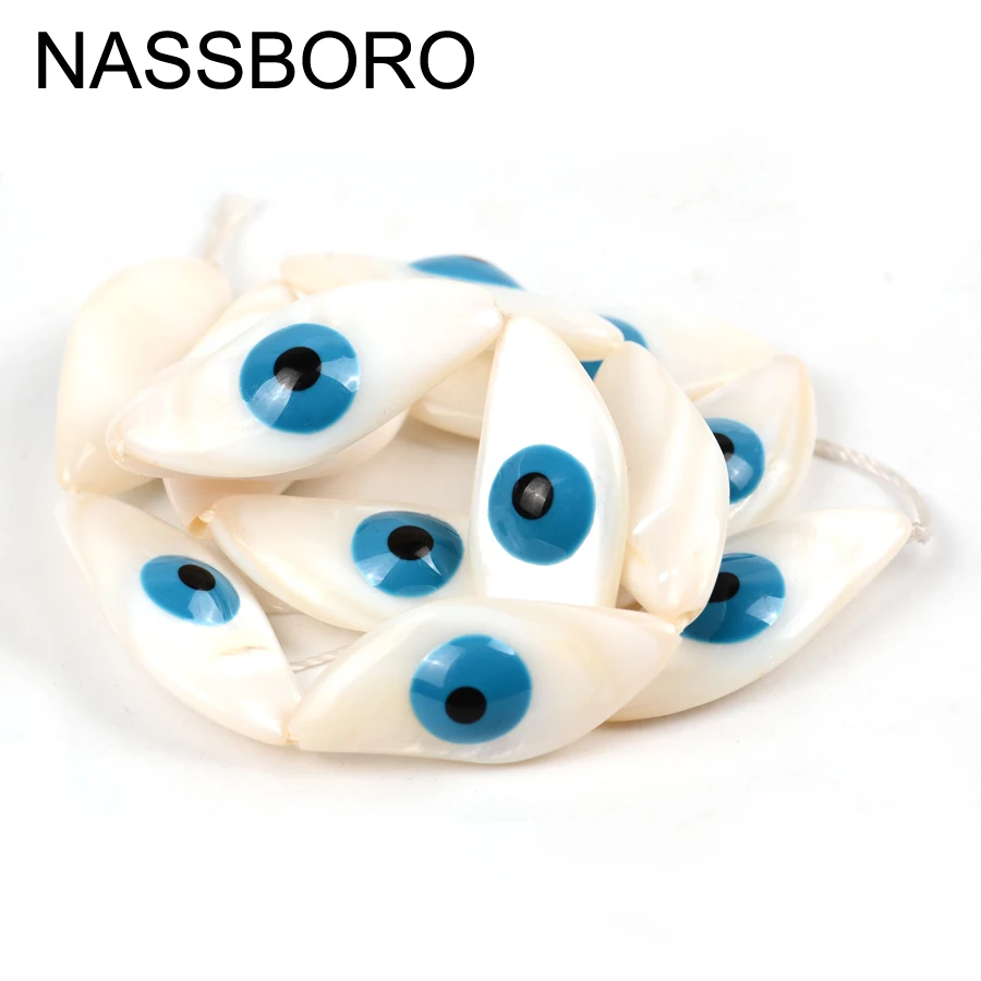 

Natural White Waves Shape Shell Beads Evil Eye Beads Loose Spacer Bead Diy Bracelet Necklace Jewelry making Needlework Diy Gift