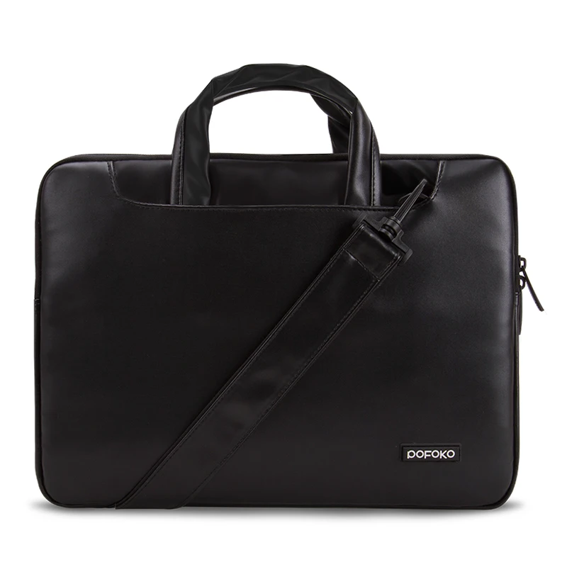 Hot sale new black White PU laptop bag men laptop bag 11 13 15 inch