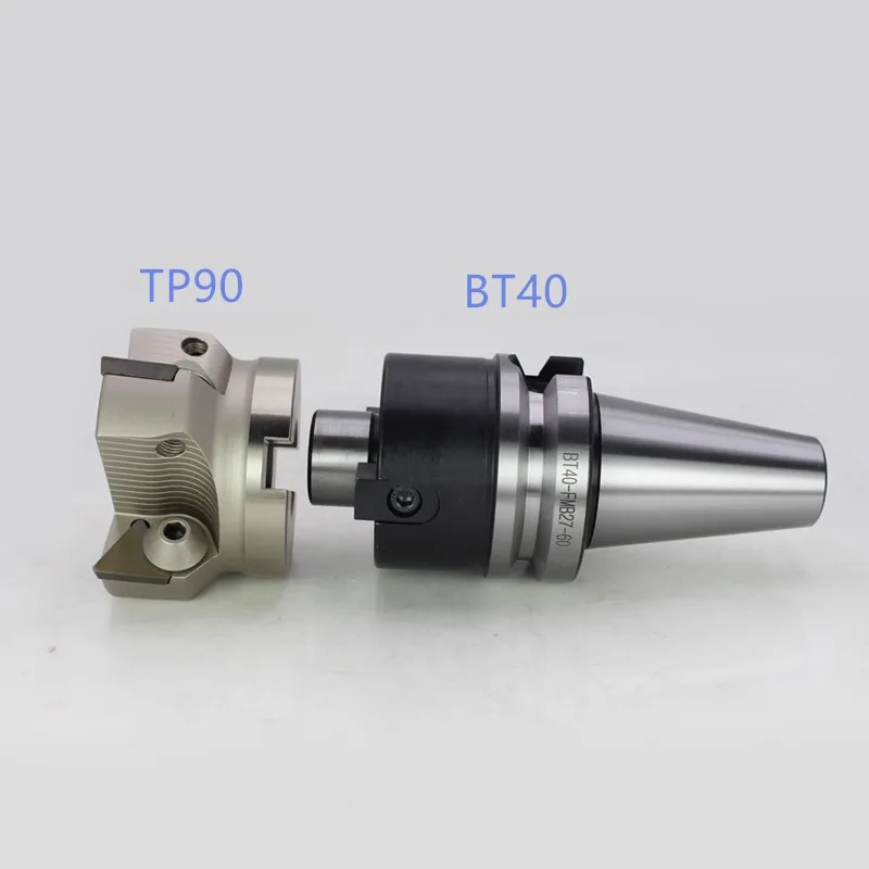 Face end mill shoulder milling cutter TP90 aluminum and BT40 Tool holder set CNC Milling New Face end mill shoulder milling cutter TP90 aluminum and BT40 Tool holder set CNC Milling New