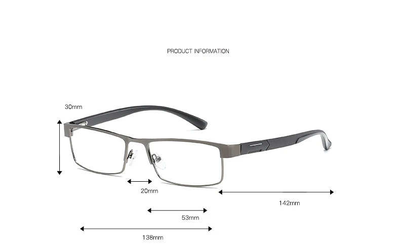 Мужские очки из титанового сплава, не сферические линзы с металлическим покрытием, очки для чтения, мощность+ 1,0+ 1,5+ 2,0+ 2,5+ 3,0+ 3,5+ 4,0