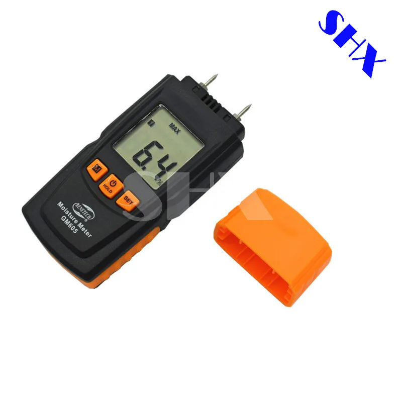 

Wood Moisture Meter Humidity Tester Timber Damp Detector portable wood moisture meter With LCD Digital Display GM605 With Pouch