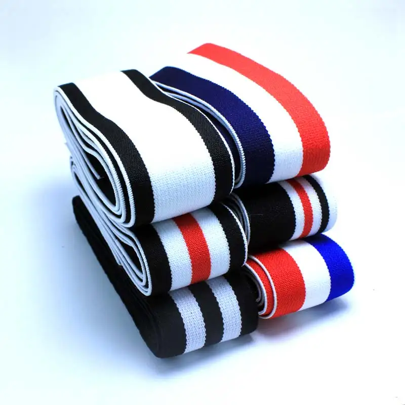 

width of 4cm Striped elastic high quality stripes soft belt rubber band / thicken and soft can be attached to the elastic band