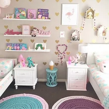 Детские маленькие наклейки на стену в форме сердца Золотая наклейка на стену в виде сердца Детская комната Наклейка на стену детская комната легкое настенное Искусство украшение дома