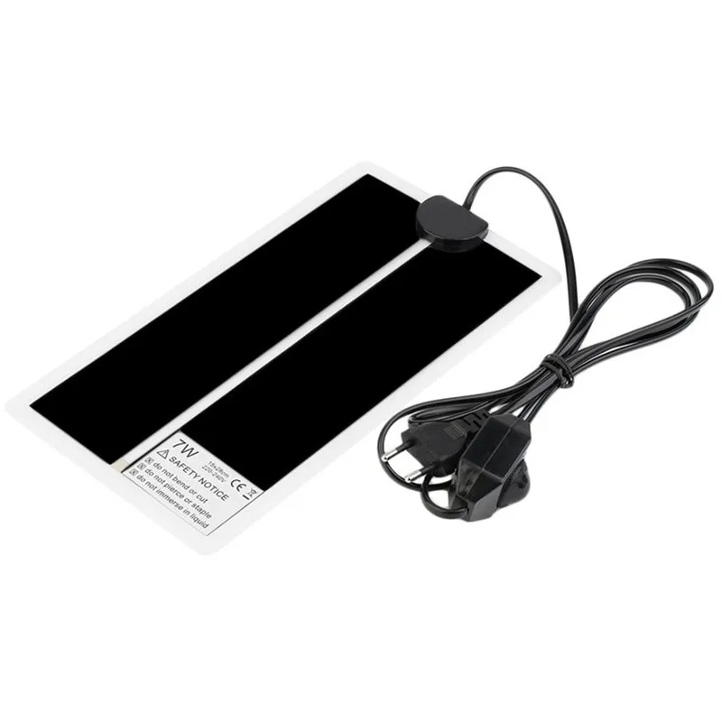

15*28CM Adjustable Temperature Reptile Heating Heater Mat Portable Size Super Thin Pet Heating Pad Blanket For Dog Cat EU plug