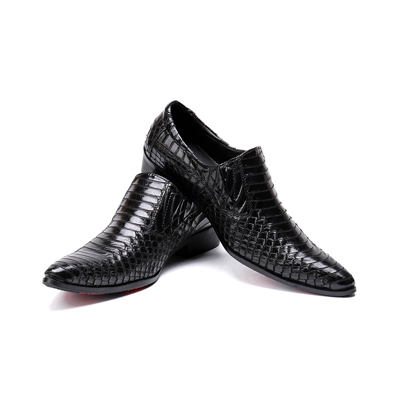 

Men's black office shoes fashion pointed-toe dress shoes for men Genuine leather falt Paisley oxford men size 38-46