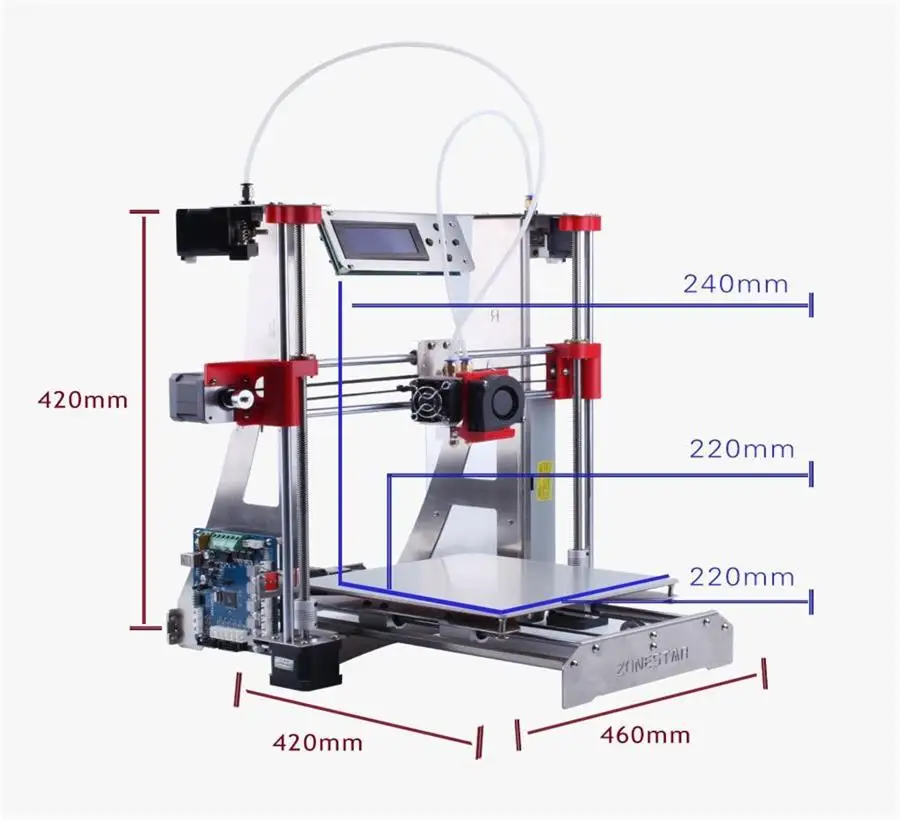 3d принтер Reprap i3 два в одном с двойным Экструдером|auto leveling|i3 printerreprap |