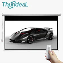 ThundeaL 100 Inch 16:9 Electric Screen For 3D LED DLP Projector Motorized Projection Screen Wall Quick Delivery for Home Cinema