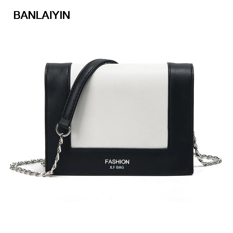 

Hit Color Bag Female Nice New Fashion Shoulder Messenger Bag Female Simple Wild College Wind Small Square Wave