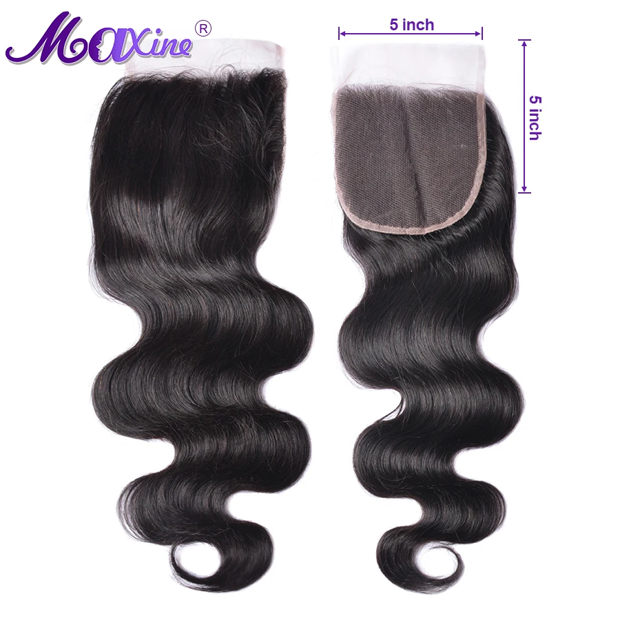 

5x5 Lace Closure Body Wave Closure Brazilian Hair Maxine Natural Color 100% Human Hair Closure Remy Lace Closure Free Shipping