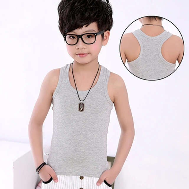 Baby Boys Sleeveless Vest T shirt Child Summer Sleeveless Cotton Tee