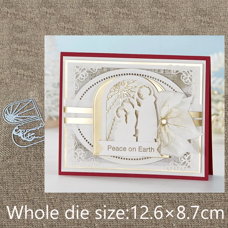 

New Design Craft Metal Cutting Die cut die 3D prayer oval frame decoration scrapbook Album Paper Card Craft Embossing die cut
