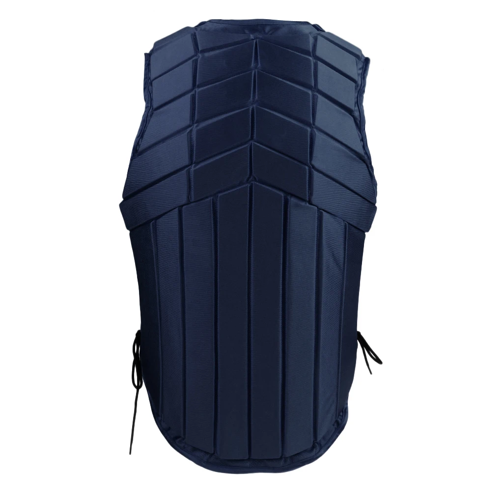 perfk Adults Equestrian Protective Vest Horse Riding Vest Body Protector Safety Waistcoat Dark Blue