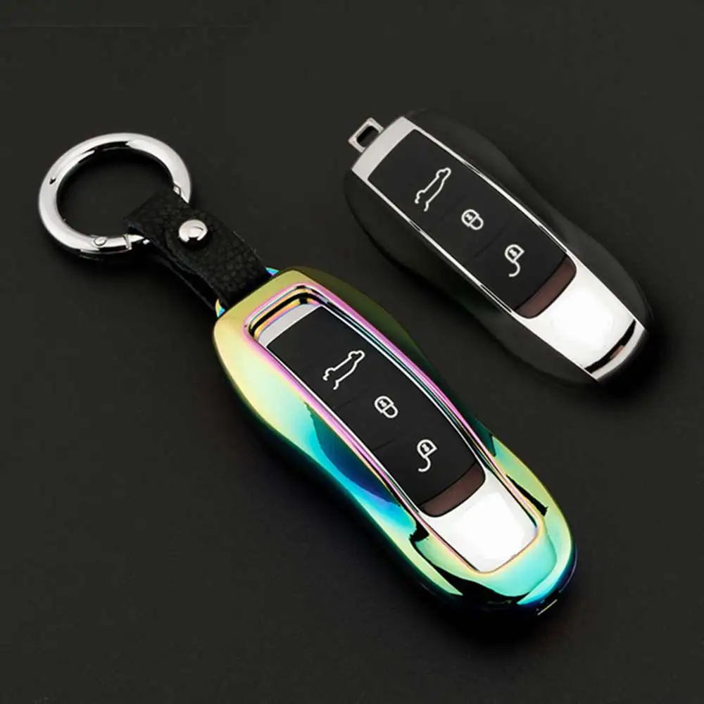 

For Porsche Panamera Cayenne Macan Replacement 3 Buttons Remote Car Key Case Fob Cover Bag Shell Holder Car Accessories