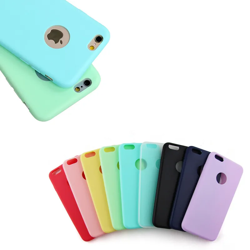 

ZUCZUG New Phone Case For iPhone5 7 6 6s Plus Simple Solid Color Ultrathin Soft TPU Cases Fashion Candy Color Back Cover Capa