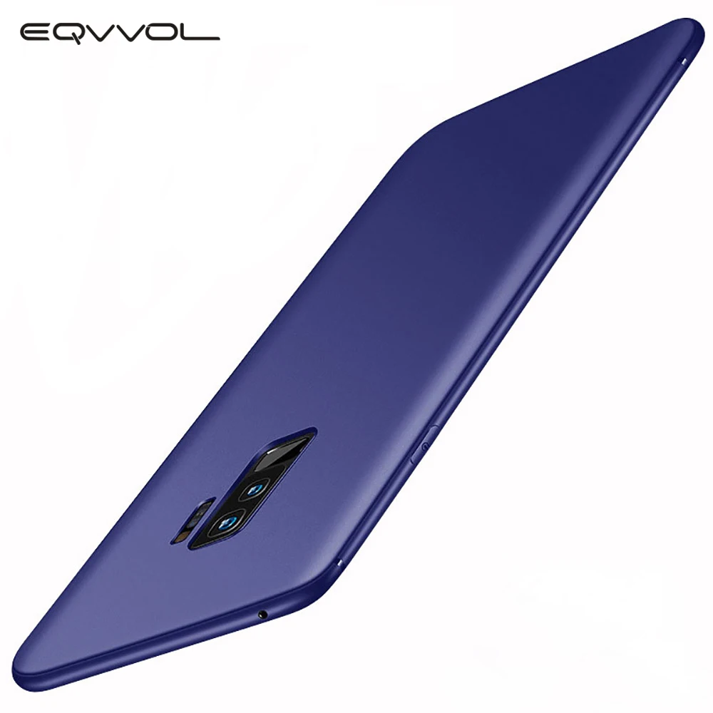 

Eqvvol Shockproof Phone Case For Samsung S8 S9 Plus S6 S7 Edge Ultra Thin TPU Cases For Galaxy Note 5 8 9 Pro Solid Color Cover