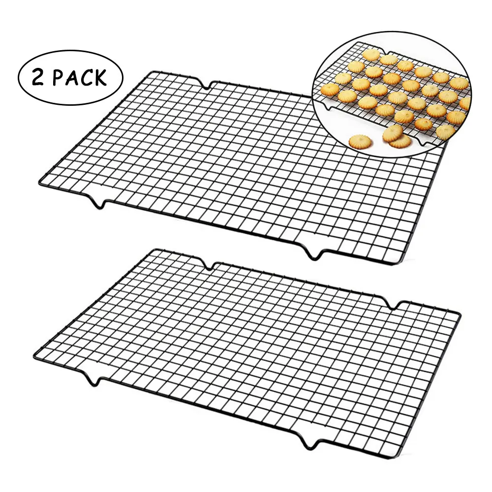 2 шт./компл. антипригарным ноги металлическая стойка для охлаждения торта сетка противень Печенье Хлеб сушки стенд держатель охладителя для выпечки Инструменты