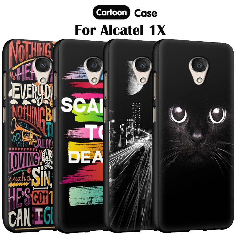 

EiiMoo 5.34" Soft Tpu Case For Alcatel 1X 1 X Case Silicone Fashion 3D Cartoon Printing Back Cover For Alcatel 1C 1 C Phone Case