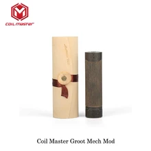 Original Coil Master Groot Mech Mechanical Mod Black Color 510 Thread 18650 Battery Electronic Cigarette Vape Mech Mod Brass