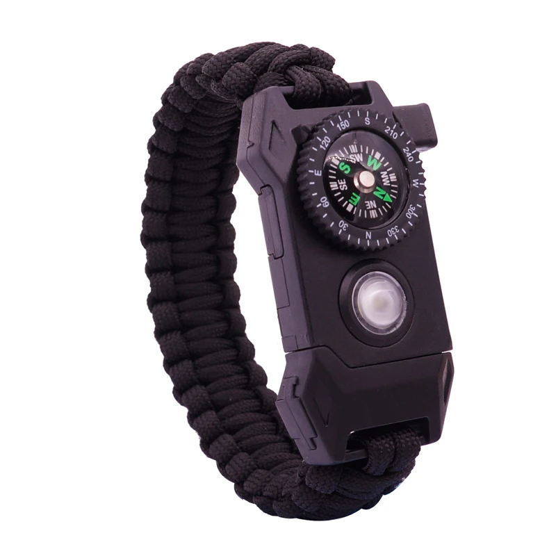 

LED Light Survival Bracelet Men Outdoor Multi-function Braid Camping Rescue Rope Bracelet Survival Paracord Bracelet Bileklik