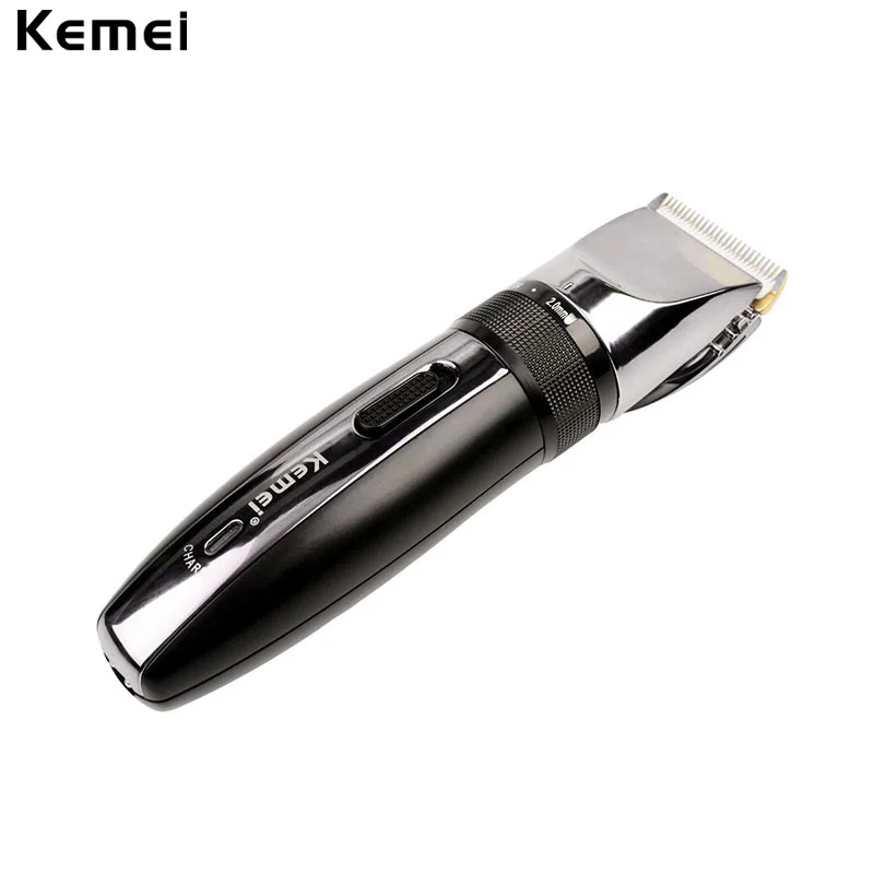Kemei Professional перезаряжаемая машинка для стрижки волос регулируемая с 4 ограничивающие насадки с низким уровнем шума для волос триммер Стрижка Комплект для детей для мужчин 40 - изображение