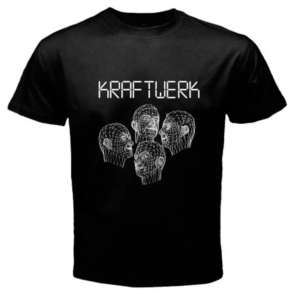 Gildan Новый KRAFTWERK человек Роботы электронный ремешок Мужская Черная Футболка