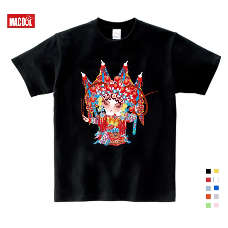 2019 Hot Sale Beijing Opera T-shirt Babies Short-sleeved Shirt LeisureGirls'Clothing Suit Girls' Top and T-shirt Free Shipping 2019 Hot Sale Beijing Opera T-shirt Babies Short-sleeved Shirt LeisureGirls'Clothing Suit Girls' Top and T-shirt Free Shipping