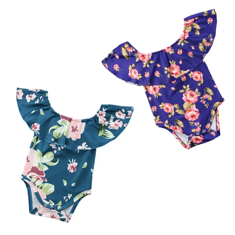 2018 Cute Newborn Baby Girls Collar Sleeveless Bodysuit Jumpsuit Playsuit Infant Clothes Summer