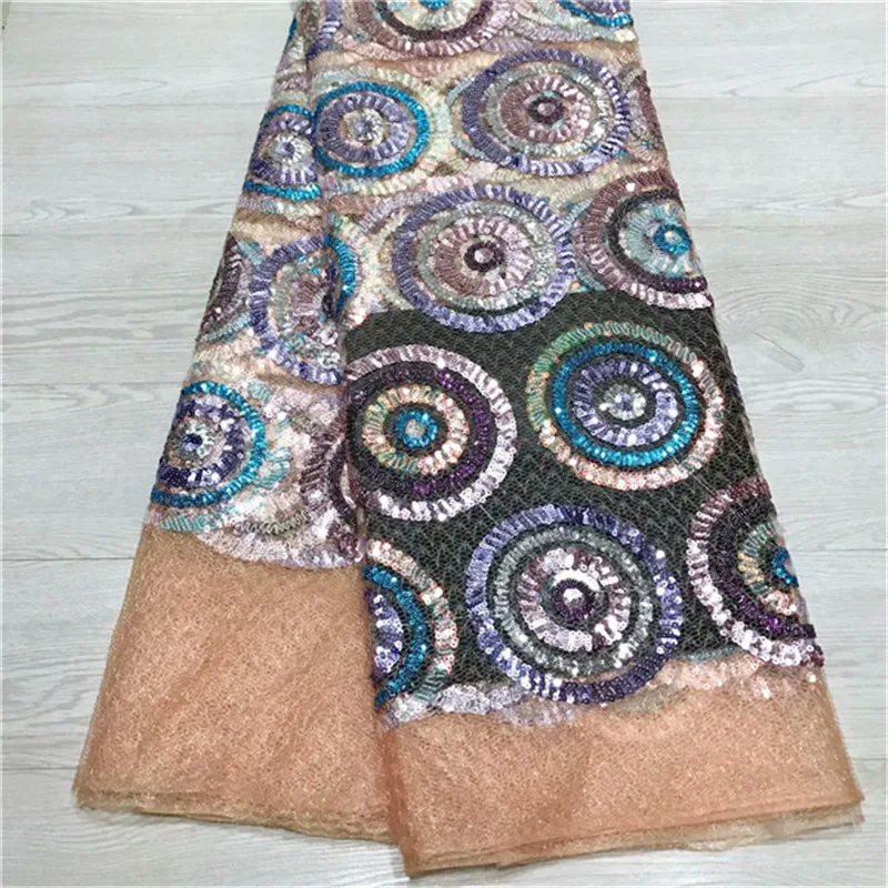 2019 New Design African Lace Fabric 2018 High Quality Fashion French Tulle Nigerian Sequin Fabrics | Дом и сад