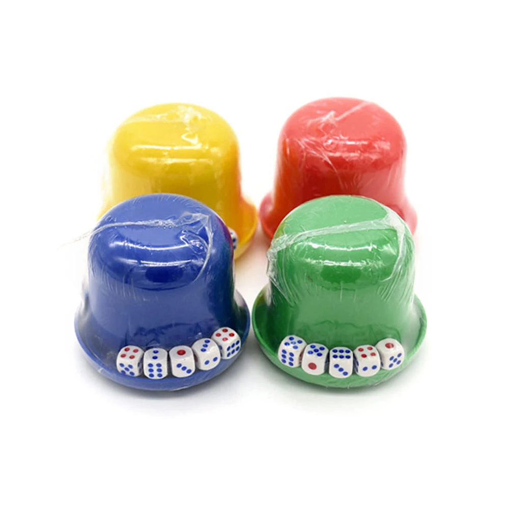 

1set Polyhedral Dice Cup Drinking Board Game Gambling Dice Box With 5Pcs Dice Table Games