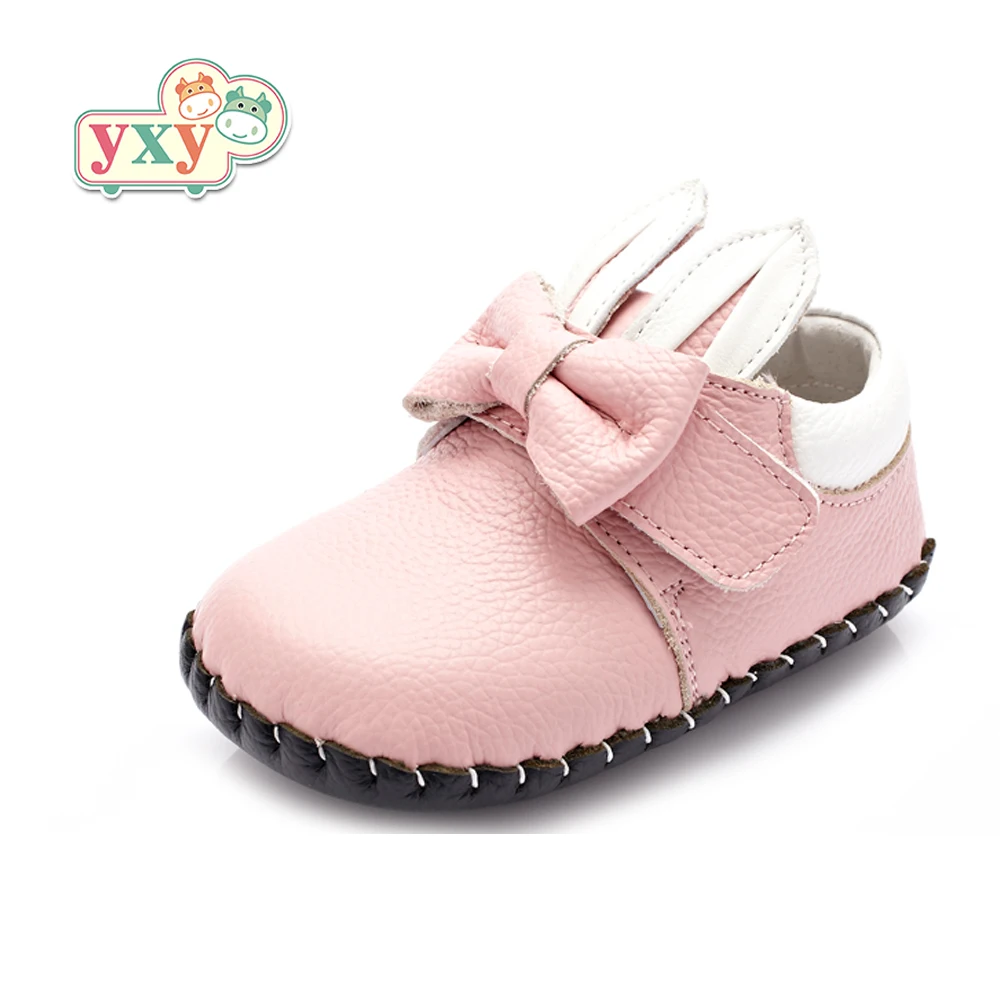 

YXY rabbit baby first walkers girls boys toddler hand-made Newborn soft anti-slip shoes 2019 Spirng Autumn genuine leather