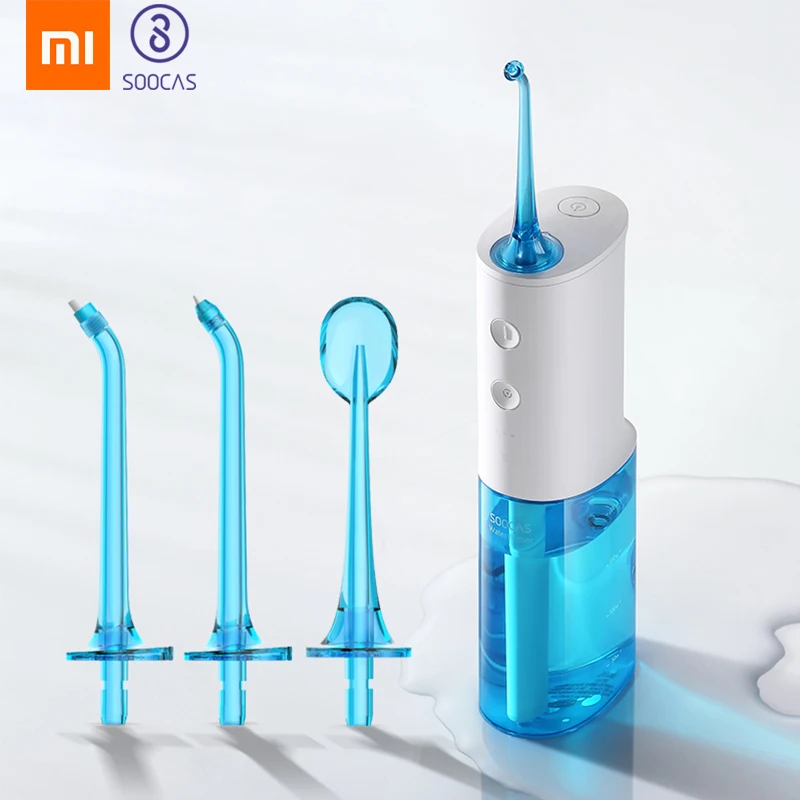Najtaniej SOOCAS W3 przenośny irygator ustnej USB akumulator wody nić dentystyczna do czyszczenia zębów strumieniem wody wykałaczka do youpin