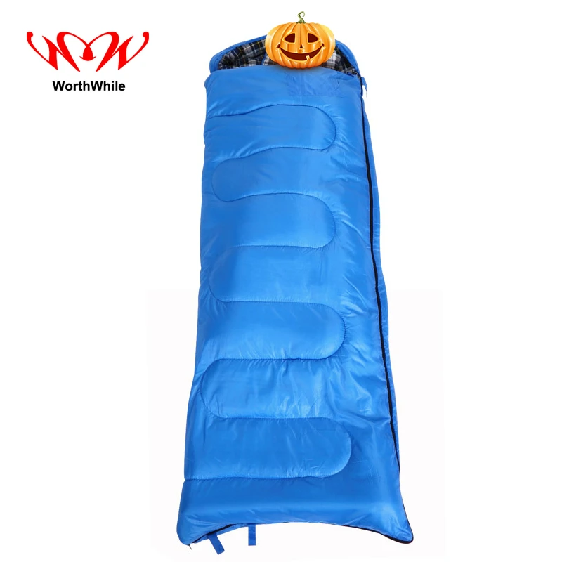 

Worthwhile Outdoor Envelope Sleeping Bag Camping Travel Hiking Multifunction Ultralight Flannel Grid Cloth 1600g