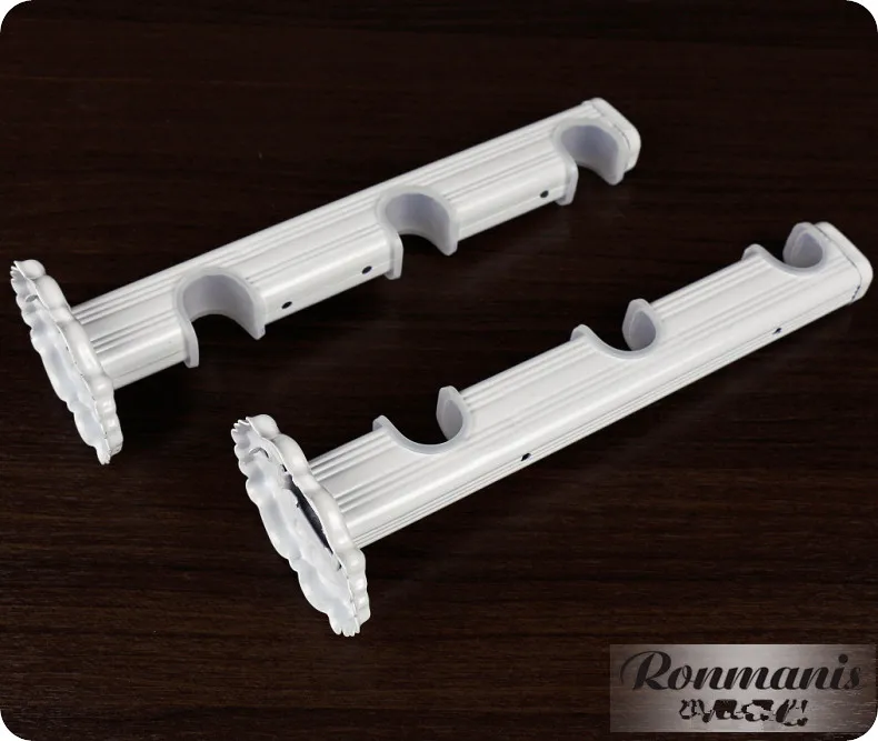 

2 PCS High Quality White Curtain Rod Drapery Poles Curtain Bracket Holder Accessories Three Suitable for diameter 26 ~ 28MM