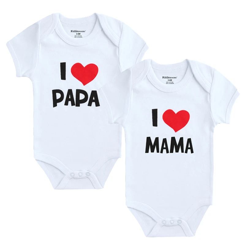 2 Stks Partij Pasgeboren Baby Kleding Korte Mouwen Meisje Jongen Kleding Ik Hou Van Papa Mama Ontwerp 100 Katoen Rompertjes De Bebe Kostuums Wit Bebe Costume Baby Clothesbaby Clothes Designer Aliexpress