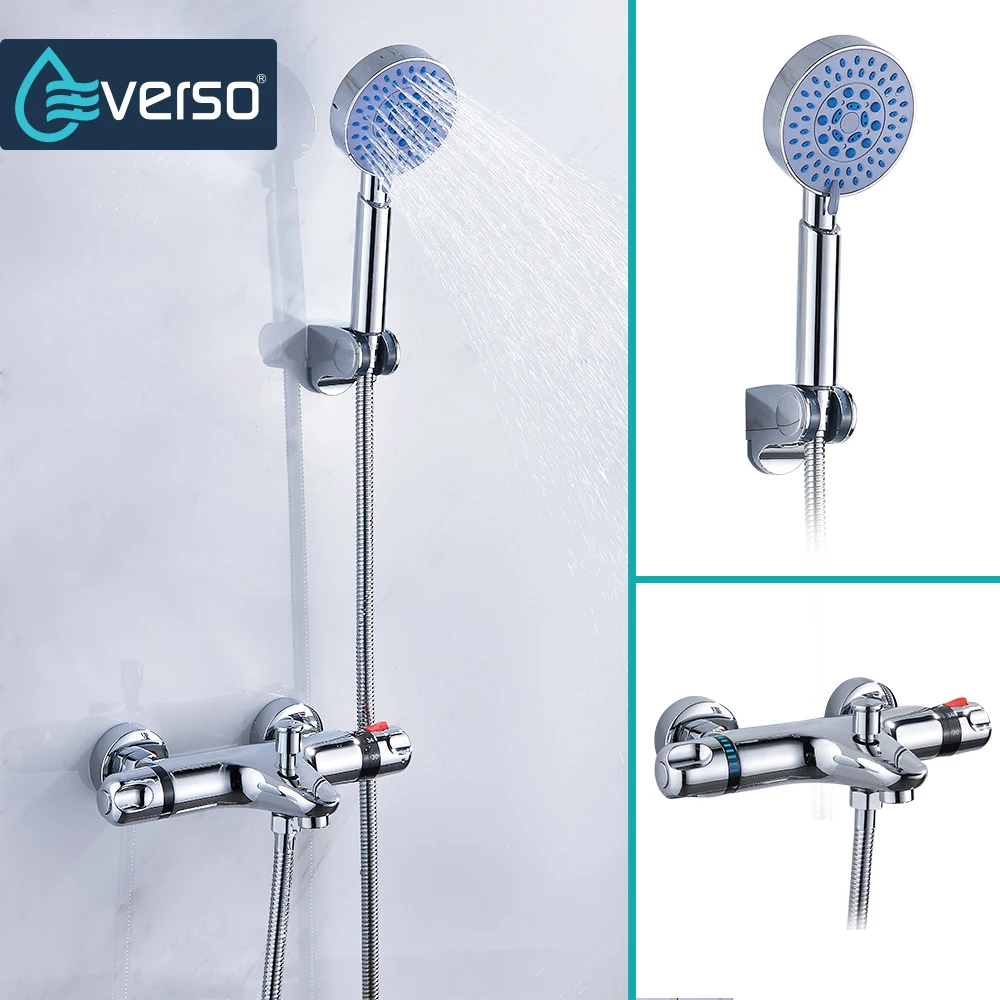EVERSO Classic Bathroom Shower Faucet Bath Faucet Mixer Tap With Hand