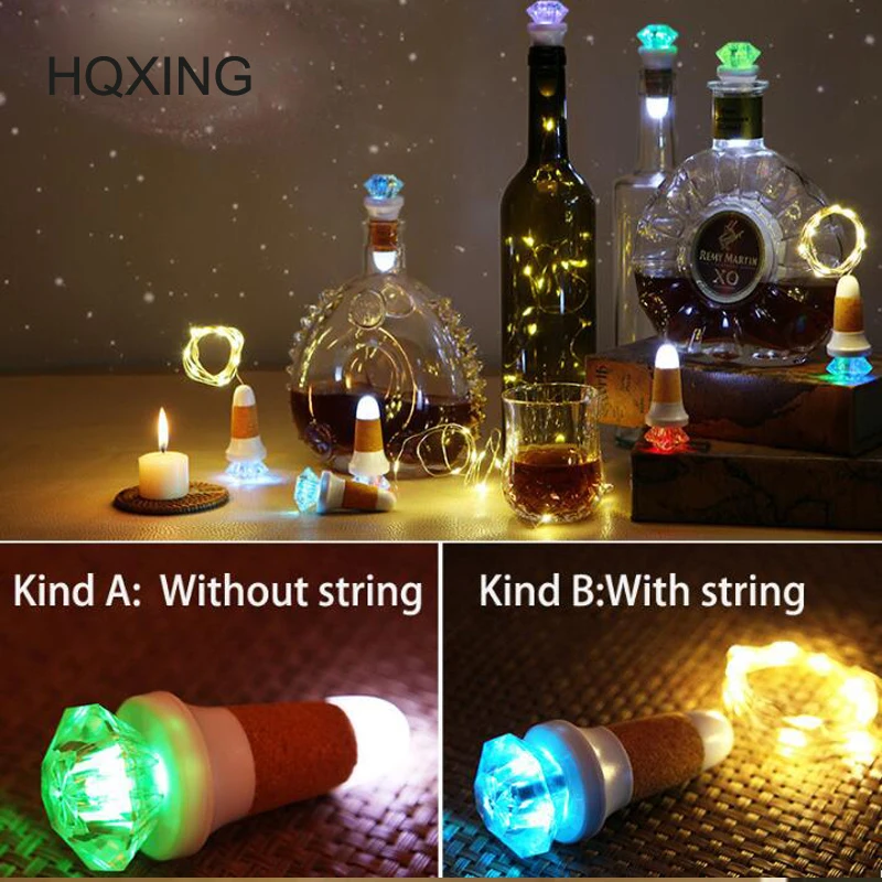 [HQXING] USB Rechargeable Cork Shaped Bottle Stopper Light Wine