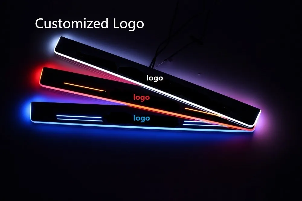 Qirun acrylic led moving door scuff welcome light pathway font b lamp b font door sill