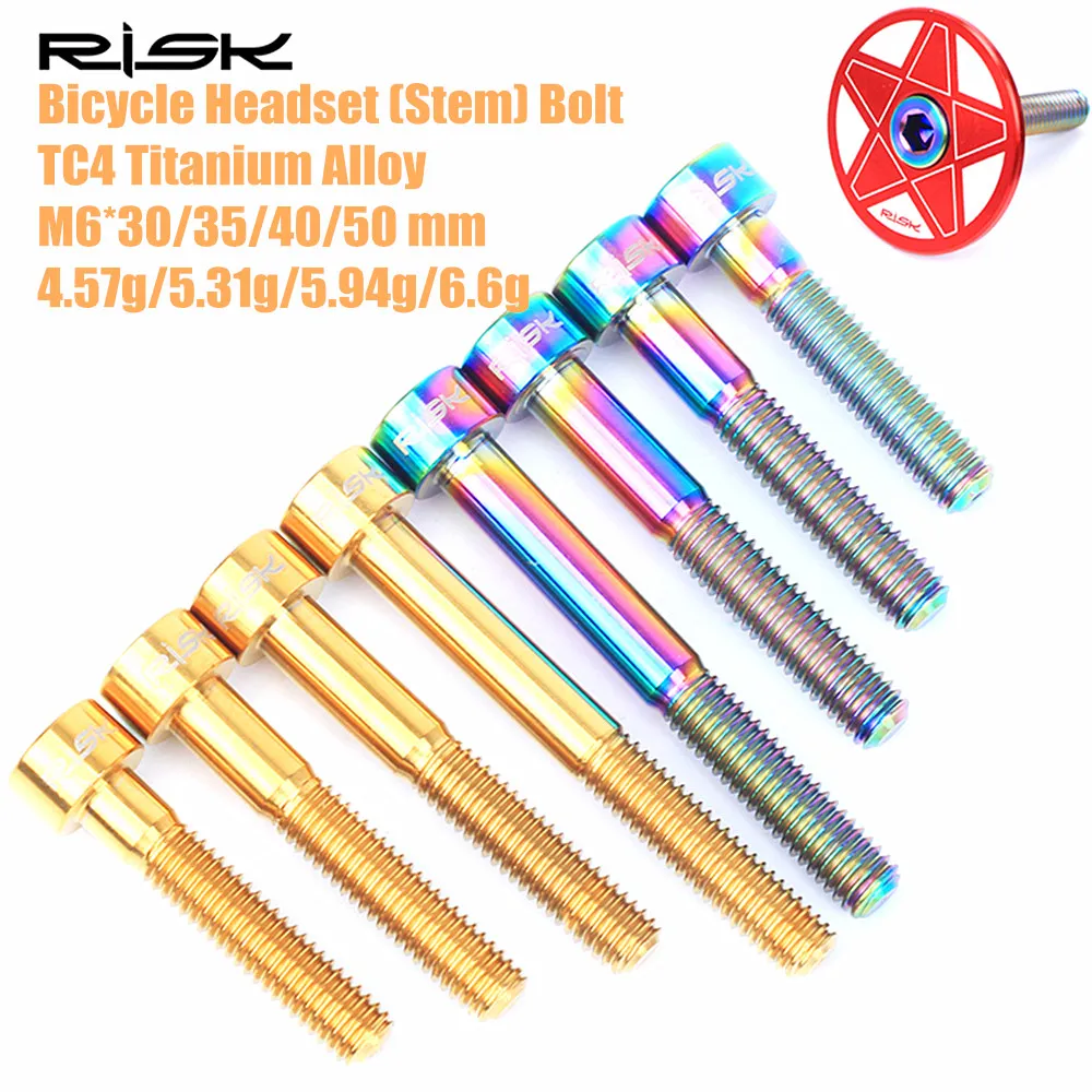 Buy 1pcs M6 x 30/35/40/50 mm Titanium Alloy Bolts Bike