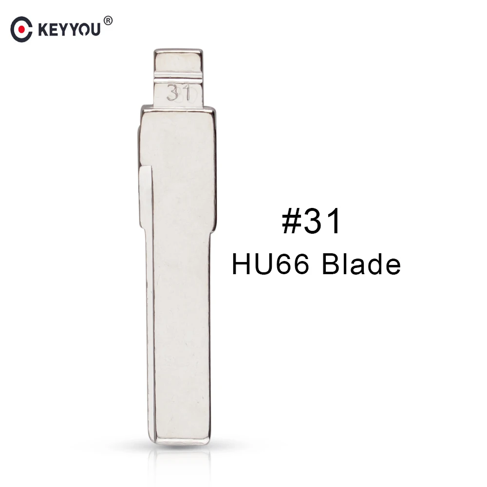 

KEYYOU 10pcs/lot 31 KD Key Blade HU66 HAA Uncut Flip Car Key #31 Blade for VW Passat Bora Seat Skoda KEYDIY for KD900 Machine