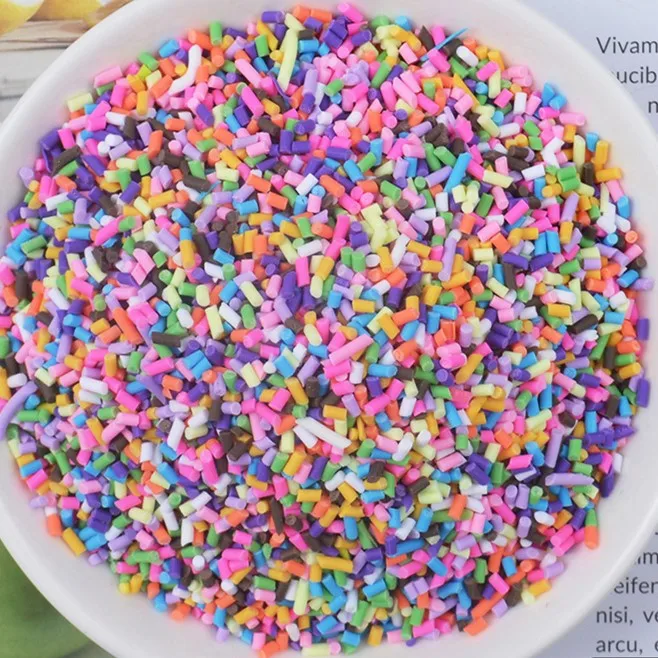 FLA 100g Slime Clay Fake Candy Sweets Sugar Sprinkle Decorations for Fake Cake Dessert Food Particles Decoration Toys 24