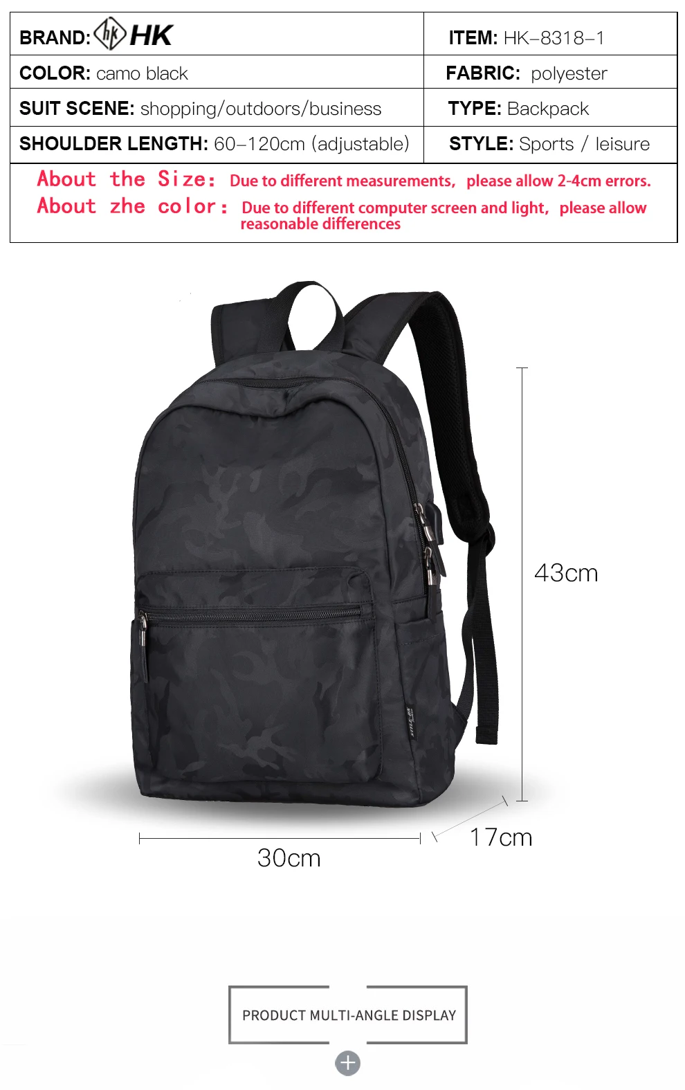 Hk Повседневная Водонепроницаемая школьная сумка, мужской рюкзак, USB рюкзак для ноутбука, USB рюкзак, Мужская черная сумка для отдыха для подростков, Женская дорожная сумка