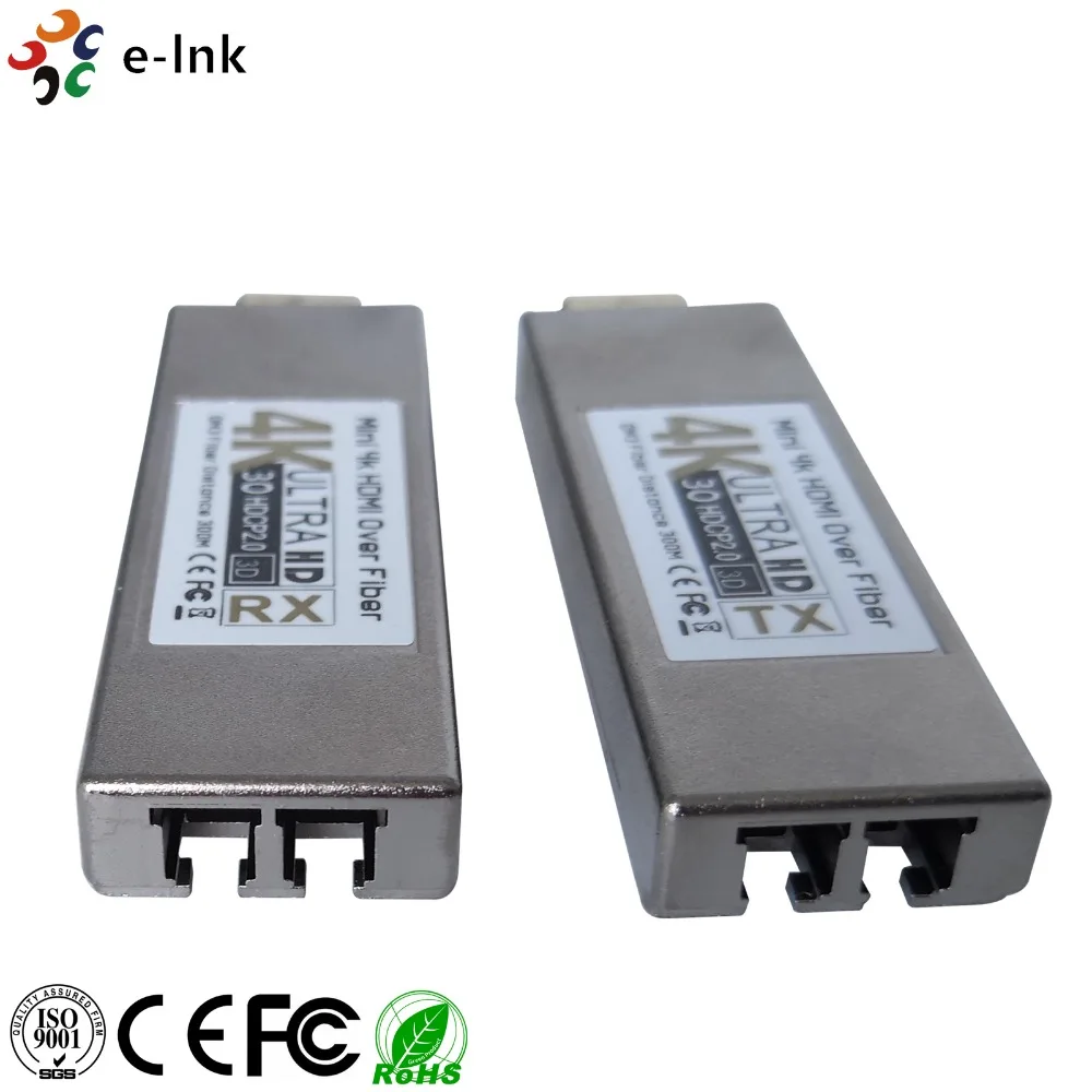 Mini 4K2K HDMI to fiber optic converter and extender for sending uncompressed HDMI signal up to 4