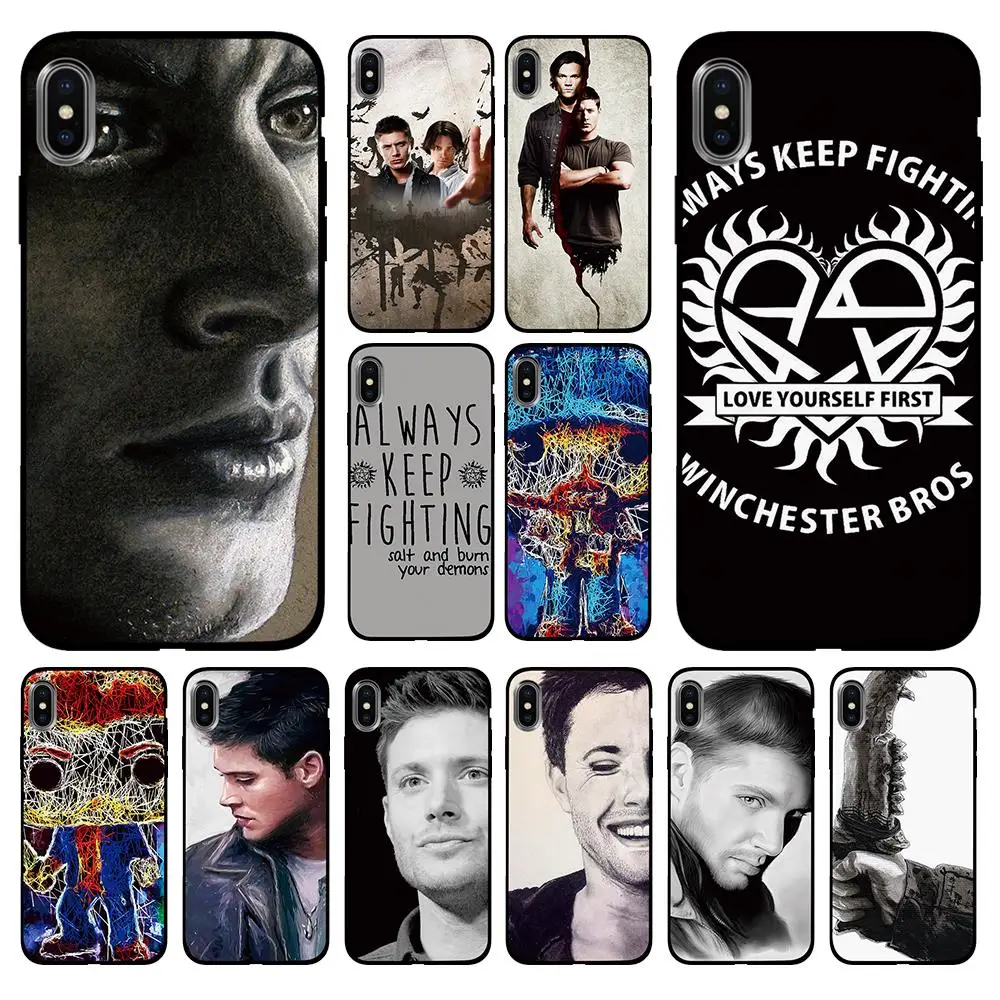 Jensen Ackles American actor Soft TPU Case Cover for Apple iPhone 6 6S 7 8 Plus 5 5S SE X XS MAX XR Silicone Cases | Мобильные